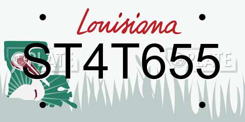 ST4T655 Louisiana License Plate