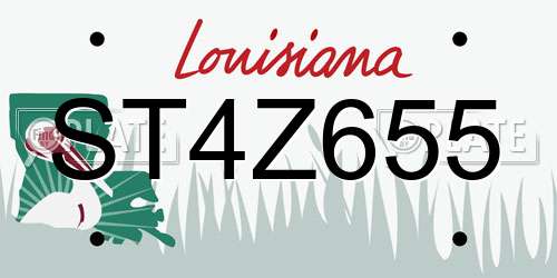 ST4Z655 Louisiana License Plate