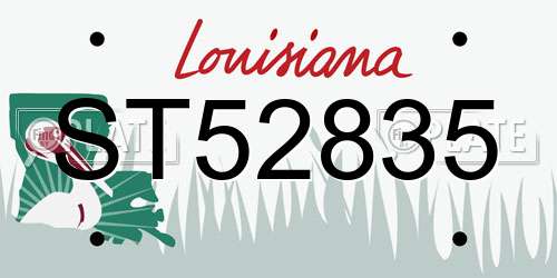 ST52835 Louisiana License Plate