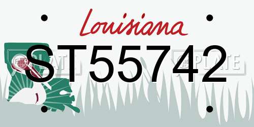 ST55742 Louisiana License Plate