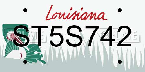 ST5S742 Louisiana License Plate