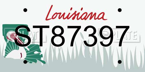 ST87397 Louisiana License Plate