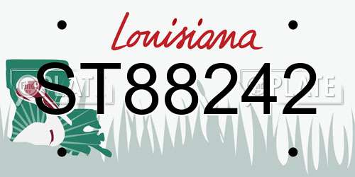 ST88242 Louisiana License Plate