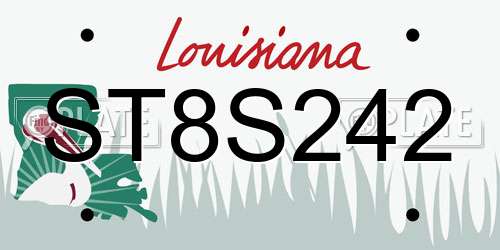 ST8S242 Louisiana License Plate