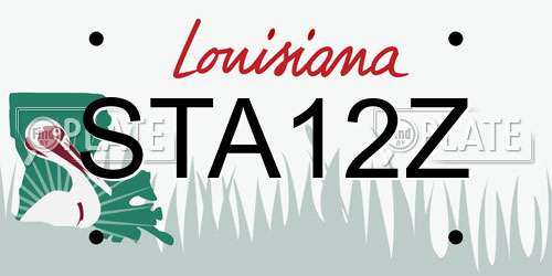 STA12Z Louisiana License Plate