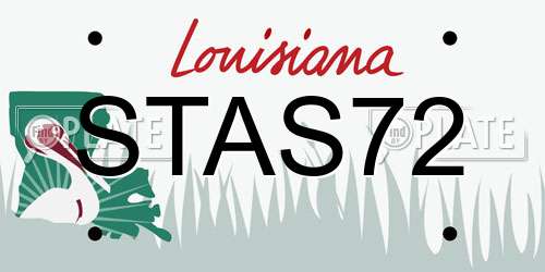 STAS72 Louisiana License Plate