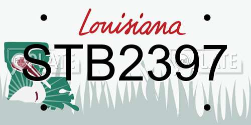 STB2397 Louisiana License Plate