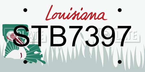 STB7397 Louisiana License Plate