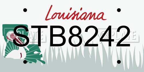 STB8242 Louisiana License Plate