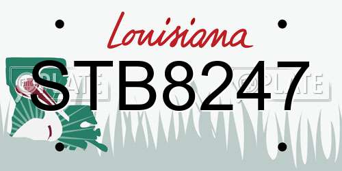 STB8247 Louisiana License Plate