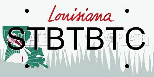 STBTBTC Louisiana License Plate
