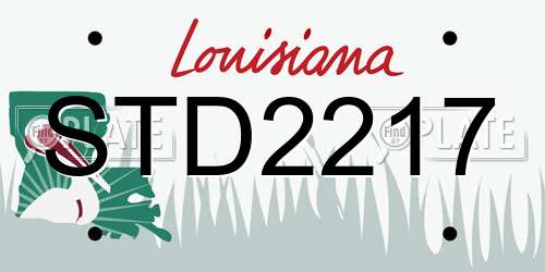STD2217 Louisiana License Plate