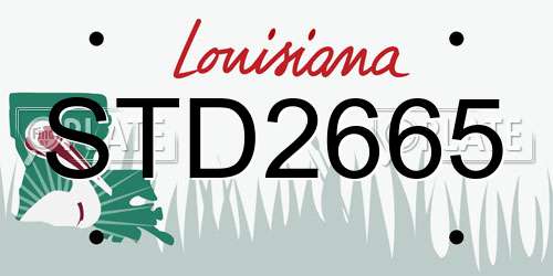 STD2665 Louisiana License Plate