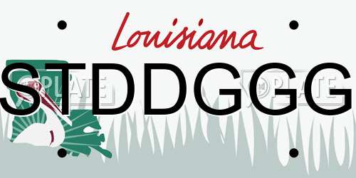 STDDGGG Louisiana License Plate