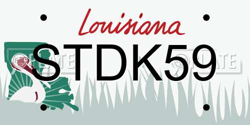 STDK59 Louisiana License Plate