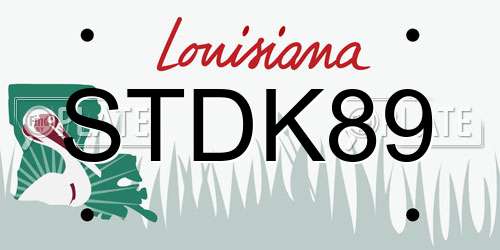 STDK89 Louisiana License Plate
