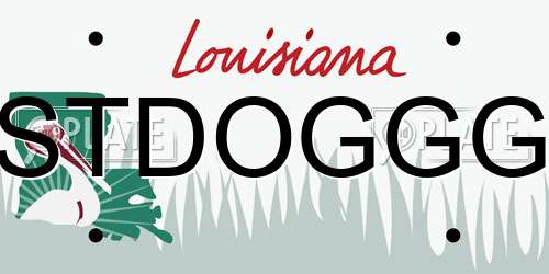 STDOGGG Louisiana License Plate