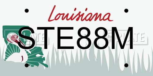 STE88M Louisiana License Plate