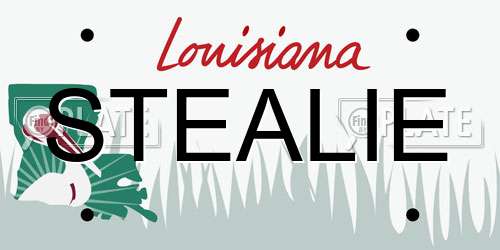 STEALIE Louisiana License Plate