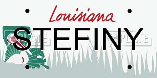 STEFINY Louisiana License Plate