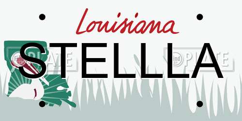 STELLLA Louisiana License Plate