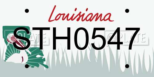 STH0547 Louisiana License Plate