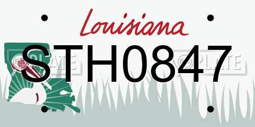 STH0847 Louisiana License Plate