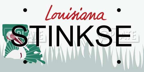 STINKSE Louisiana License Plate