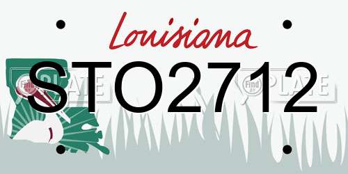 STO2712 Louisiana License Plate