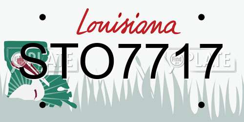 STO7717 Louisiana License Plate