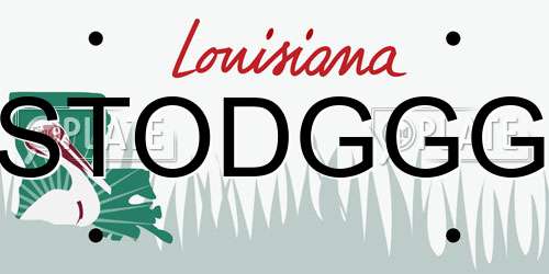 STODGGG Louisiana License Plate