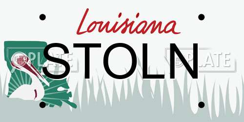 STOLN Louisiana License Plate