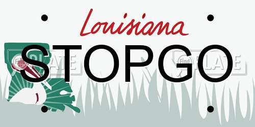 STOPGO Louisiana License Plate