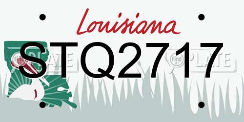 STQ2717 Louisiana License Plate