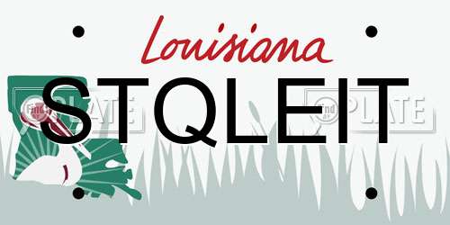 STQLEIT Louisiana License Plate