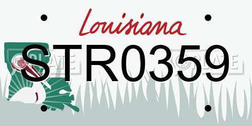 STR0359 Louisiana License Plate