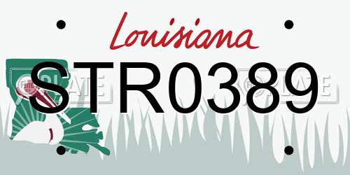 STR0389 Louisiana License Plate