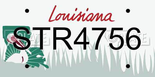 STR4756 Louisiana License Plate