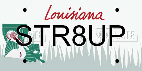 STR8UP Louisiana License Plate