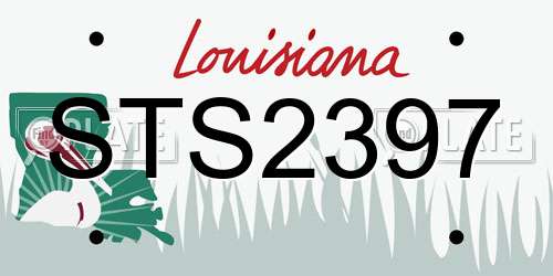 STS2397 Louisiana License Plate