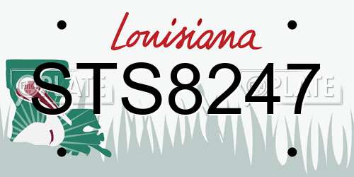 STS8247 Louisiana License Plate