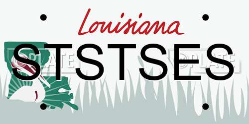 STSTSES Louisiana License Plate