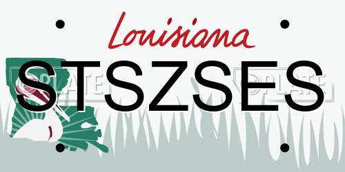 STSZSES Louisiana License Plate