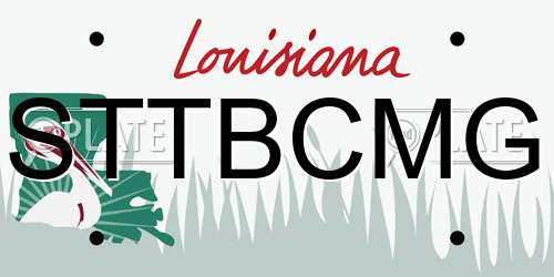 STTBCMG Louisiana License Plate