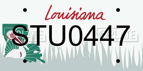 STU0447 Louisiana License Plate