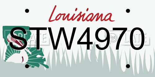 STW4970 Louisiana License Plate