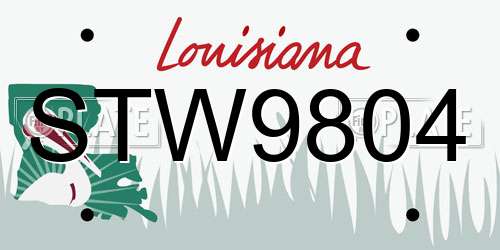 STW9804 Louisiana License Plate