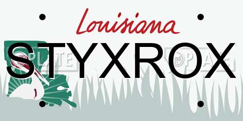 STYXROX Louisiana License Plate
