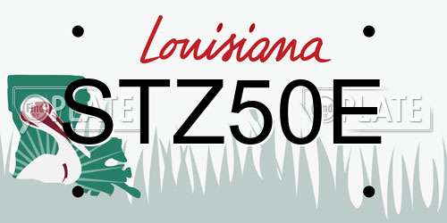 STZ50E Louisiana License Plate