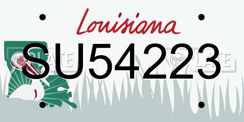 SU54223 Louisiana License Plate